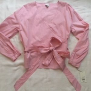 Target's A New Day - Wrap Pink & Wht Striped Woven